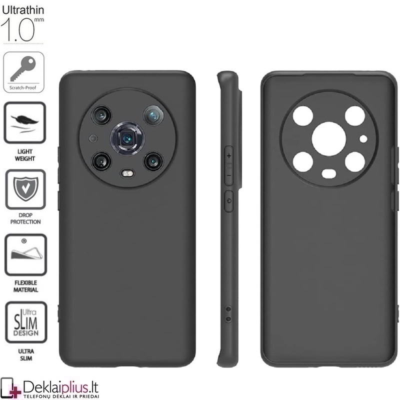 Silikoninis plonas 1mm. storio dėklas - juodas (telefonui Huawei Honor Magic 4 Lite) Silikoninis plonas 1mm. storio dėklas - juodas (telefonui Huawei Honor Magic 4 Lite)